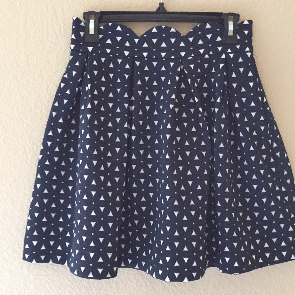FRANCESCA’s Navy A-Line Skirt